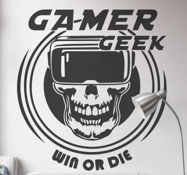 Decoratie sticker games gamer skull ontwerp - TenStickers