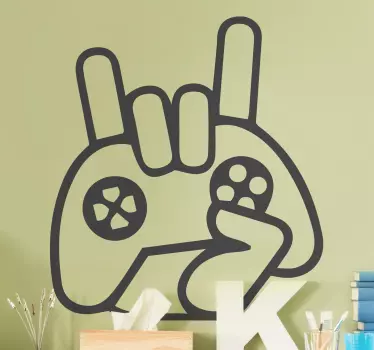Decoratie sticker games gaming controller gebaar - TenStickers