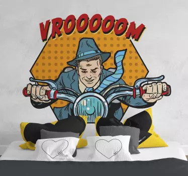 Decoratie sticker games motorrijders illustratie - TenStickers
