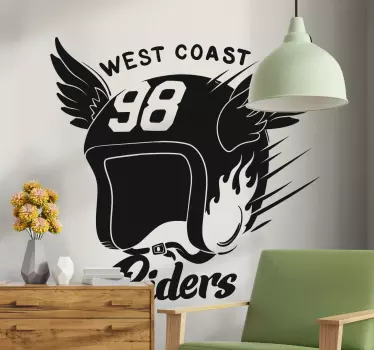 Decoratie sticker games west coast riders helm 98 - TenStickers