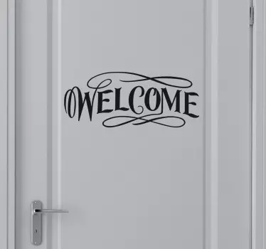 Deursticker welkom decoratie - TenStickers