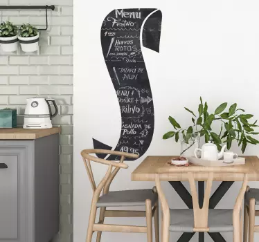 Krijtbord sticker menu kaart rol - TenStickers