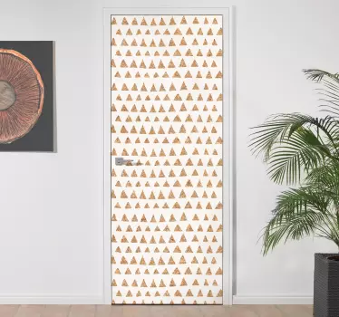 Deursticker driehoeken kurk - TenStickers