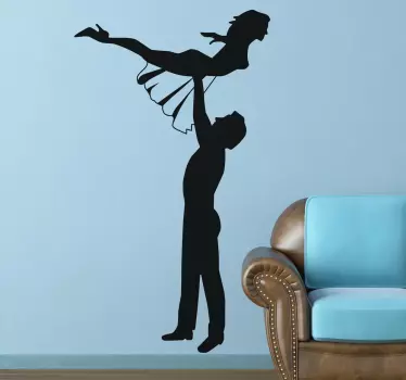 Dirty Dancing Silhouette Muursticker woonkamer - TenStickers