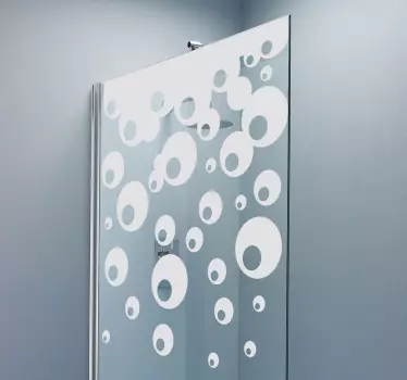 Douchedeur sticker bubbelpatroon ontwerp - TenStickers