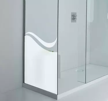 Douchedeur sticker elegant gebogen patroon - TenStickers