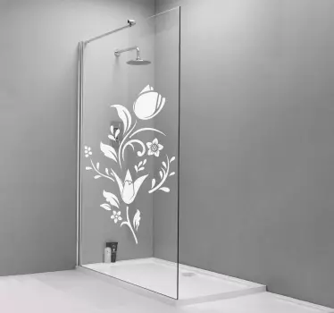 Douchedeur sticker elegante flora component - TenStickers