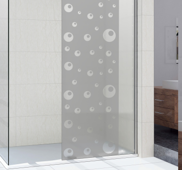 Douchedeur sticker ronde schikking indeling - TenStickers