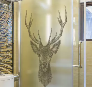 Douchewand stickers Hert douche - TenStickers