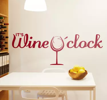 Muursticker keuken wijn - TenStickers