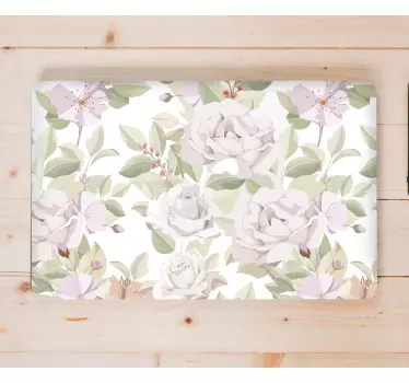 Elegant bloemstuk laptop sticker - TenStickers