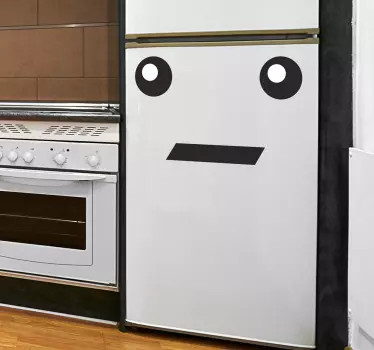 Emoticon gezichtje koelkast sticker - TenStickers