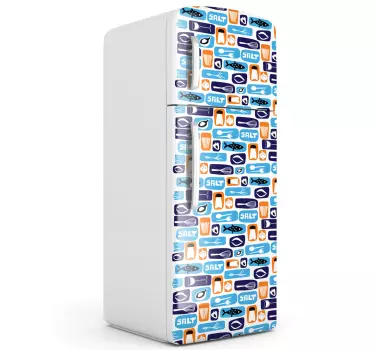 Eten thema koelkast sticker - TenStickers
