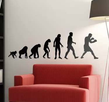Evalutatie Aap Mens Muursticker - TenStickers