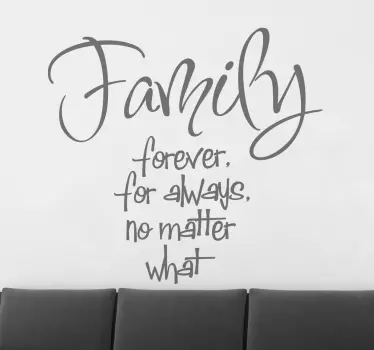 Familie voor altijd forever muursticker - TenStickers
