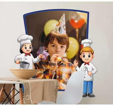 Fashion sticker chef personages illustratie - TenStickers