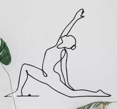 Fashion sticker elegante yoga houding - TenStickers