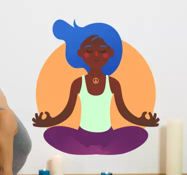 Fashion sticker meditatie vredessymbool - TenStickers