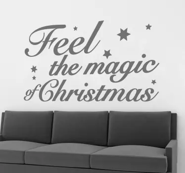 Feel The Magic kertsmis sticker - TenStickers