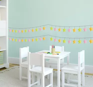 Feestelijke Sterrenslinger Muursticker - TenStickers