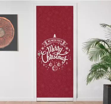 Kerst sticker feestelijke vakantiegroet - TenStickers