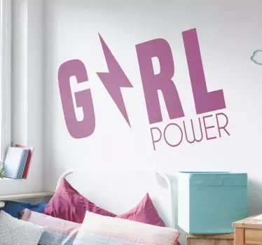Feministische meisjesmacht motiverende zelfklevende sticker - TenStickers