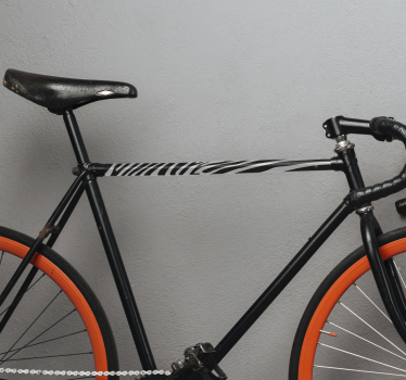 Sticker voor fiets Imitatie van zebrahuid - TenStickers