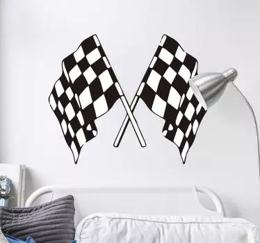 Finish vlaggen Formule 1 muursticker - TenStickers