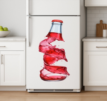 Fles keukendecoratie koelkast sticker - TenStickers