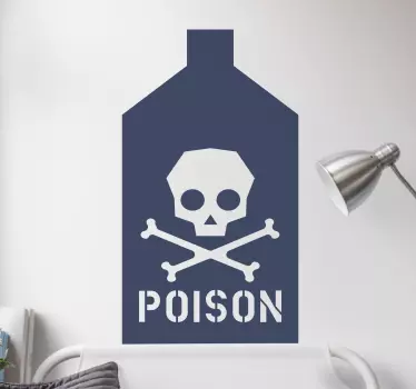 Fles vergif sticker - TenStickers