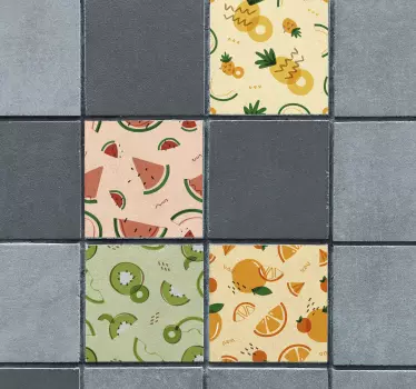 Fruit tegelsticker voor in de keuken - TenStickers