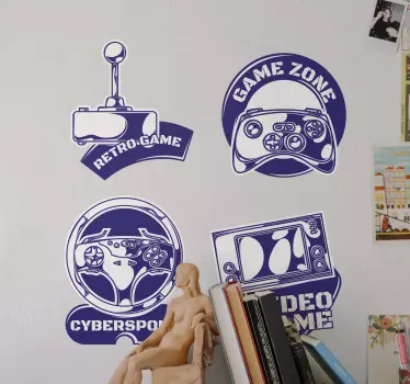 Gaming controller-iconen Decoratie sticker games - TenStickers