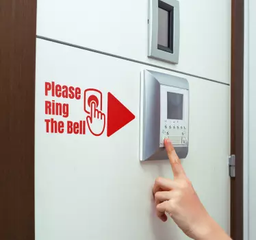 Gebruik de intercom alstublieft muursticker - TenStickers