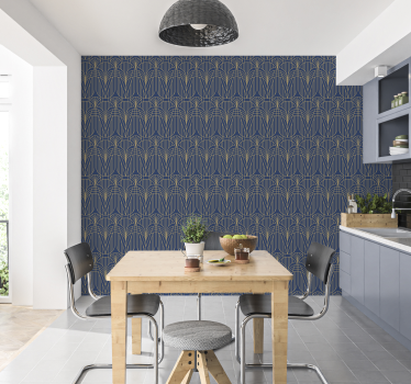Gedetailleerde gouden lijnen patroon sticker - TenStickers
