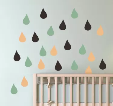 Gekleurde druppels sticker - TenStickers