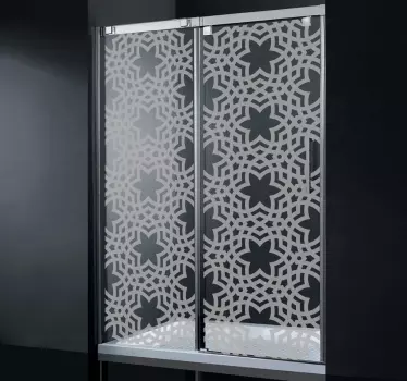 Geometrisch sterren douche sticker - TenStickers
