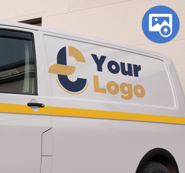 Aangepast bedrijfslogo sticker vrachtwagen en bestelwagen - TenStickers