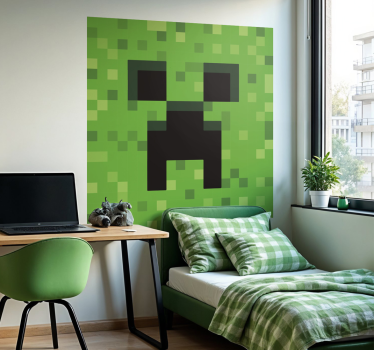 Gepixeld gezicht Decoratie sticker games - TenStickers