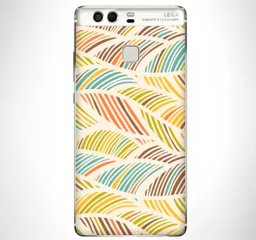 Golvende motiefstijl huawei sticker - TenStickers