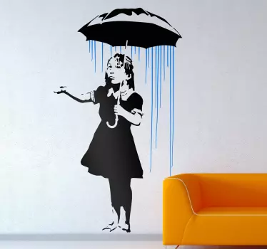 Graffiti Muursticker Ontwerp Banksy - TenStickers