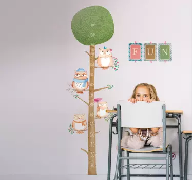 Groeimeter uilen boom - TenStickers