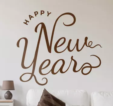 Happy New Years Muursticker woonkamer - TenStickers
