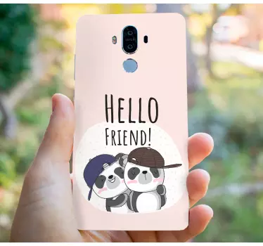 Huawei sticker pandas die samen knuffelen - TenStickers