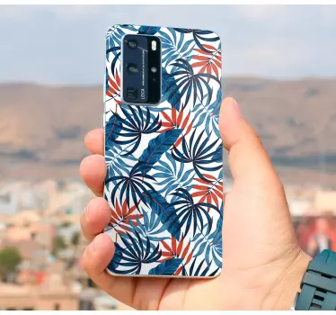 Huawei sticker tropisch bladeren patroon - TenStickers