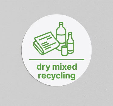 Industriële sticker minimalistisch recyclingicoon - TenStickers