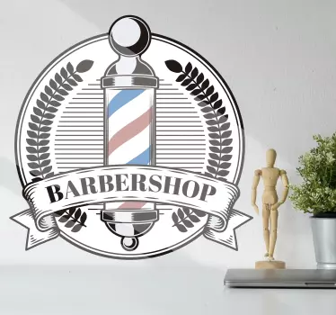 Kapper paal wand decor - TenStickers