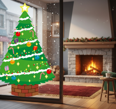 Kerst sticker kerstboom - TenStickers