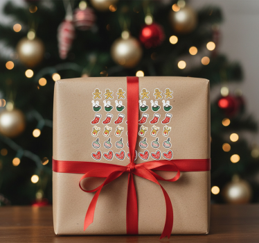 Kerst sticker set met kerstthema kenmerken - TenStickers