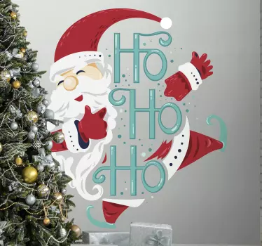 Kerststickers Kerstman hoho - TenStickers