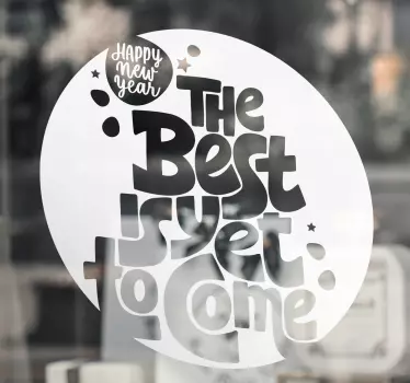 Kerst raamsticker origineel het beste moet nog komen - TenStickers